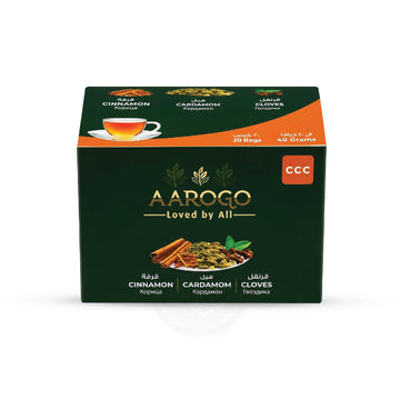 AAROGO CINNAMON , CARDAMOM & CLOVE TEA BAGS ( 20 PCS)
