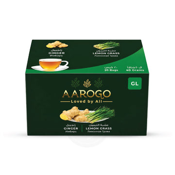 AAROGO GINGER & LEMONGRASS TEA BAGS ( 20 PCS)