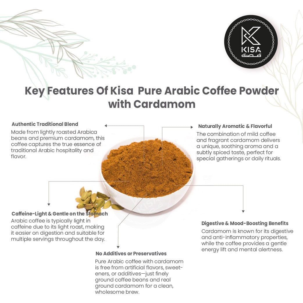 ARABIC COFFEE POWDER - ARABICA / GAHWA ARABICA - CARDAMOM