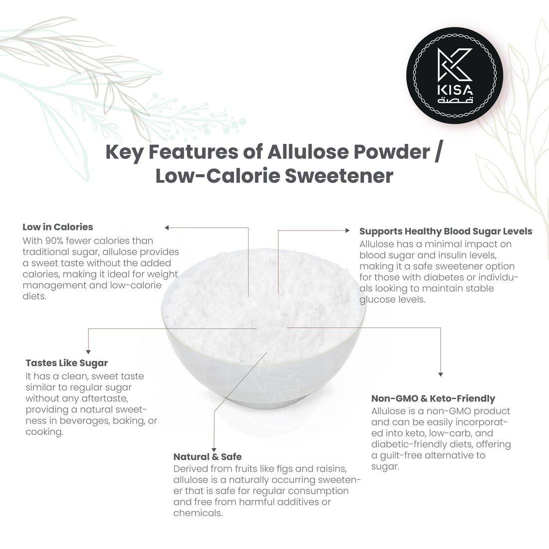 ALLULOSE SWEETENER POWDER / LOW CALORIE SWEETNER