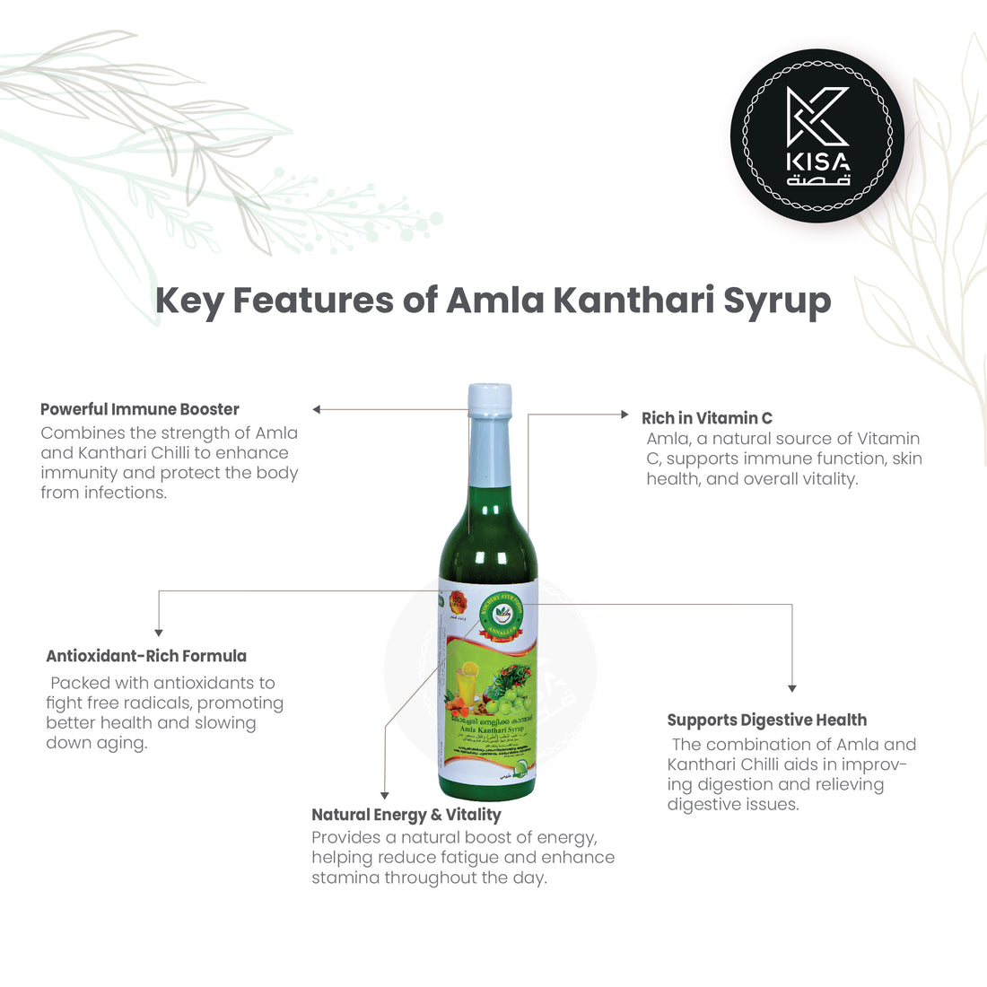 AMLA KANDHARI SYRUP 750 ML (Gooseberry & Birds eye chilli )