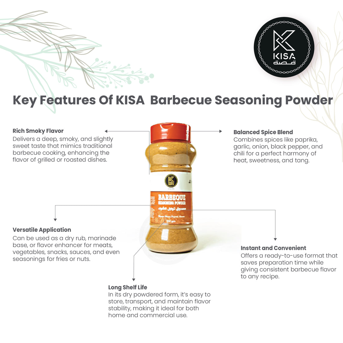 KISA BARBEQUE SEASONING POWDER 150 GM
