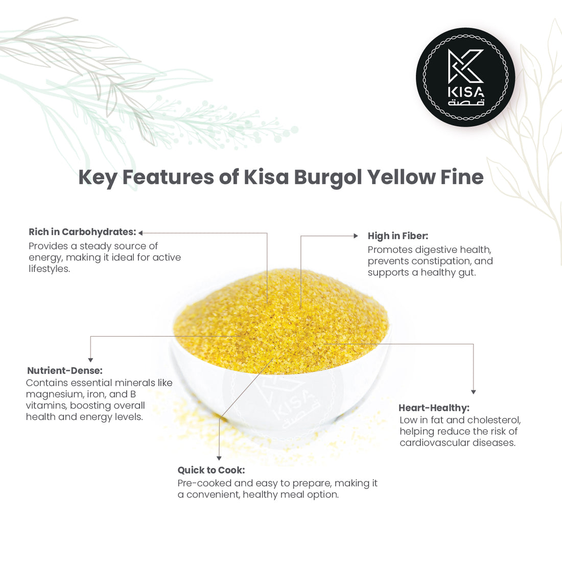 BURGOOL YELLOW  / BULGUR / BURGHUL - FINE