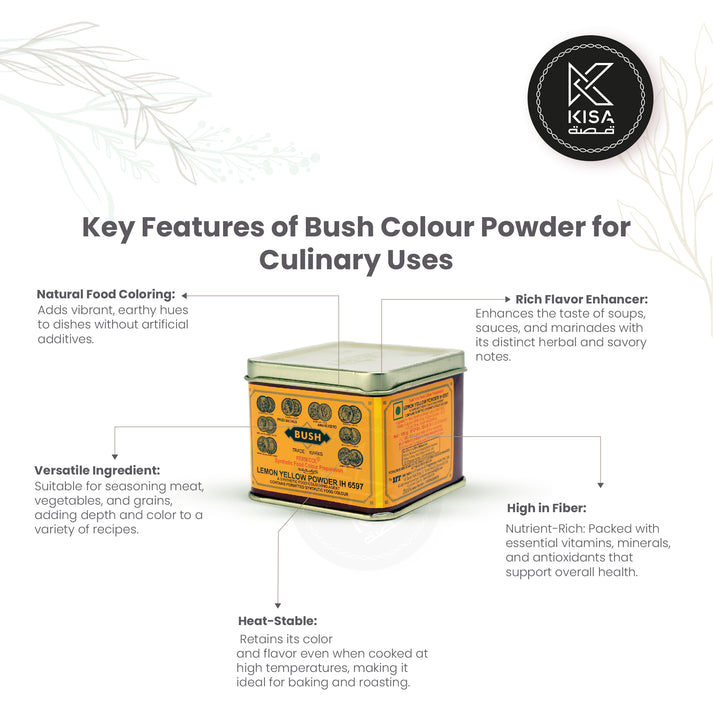 BUSH COLOUR LEMON YELLOW 100 gm – Kisa Flour Mills