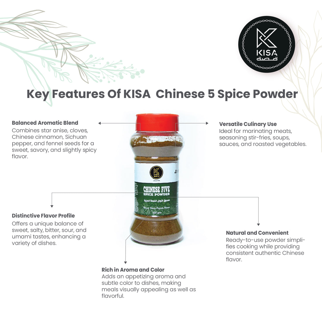 KISA CHINESE 5 SPICES POWDER 100 GM