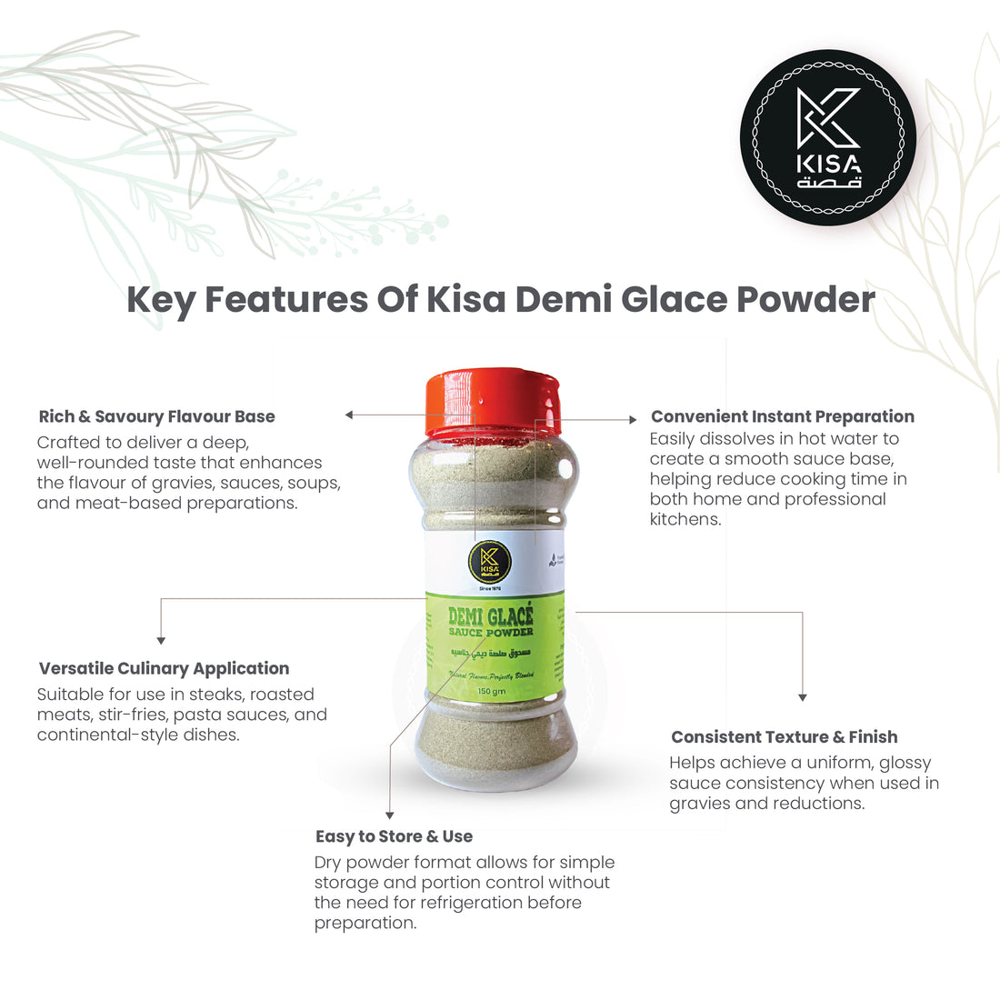 KISA DEMI GLAZE SAUCE POWDER 150 GM