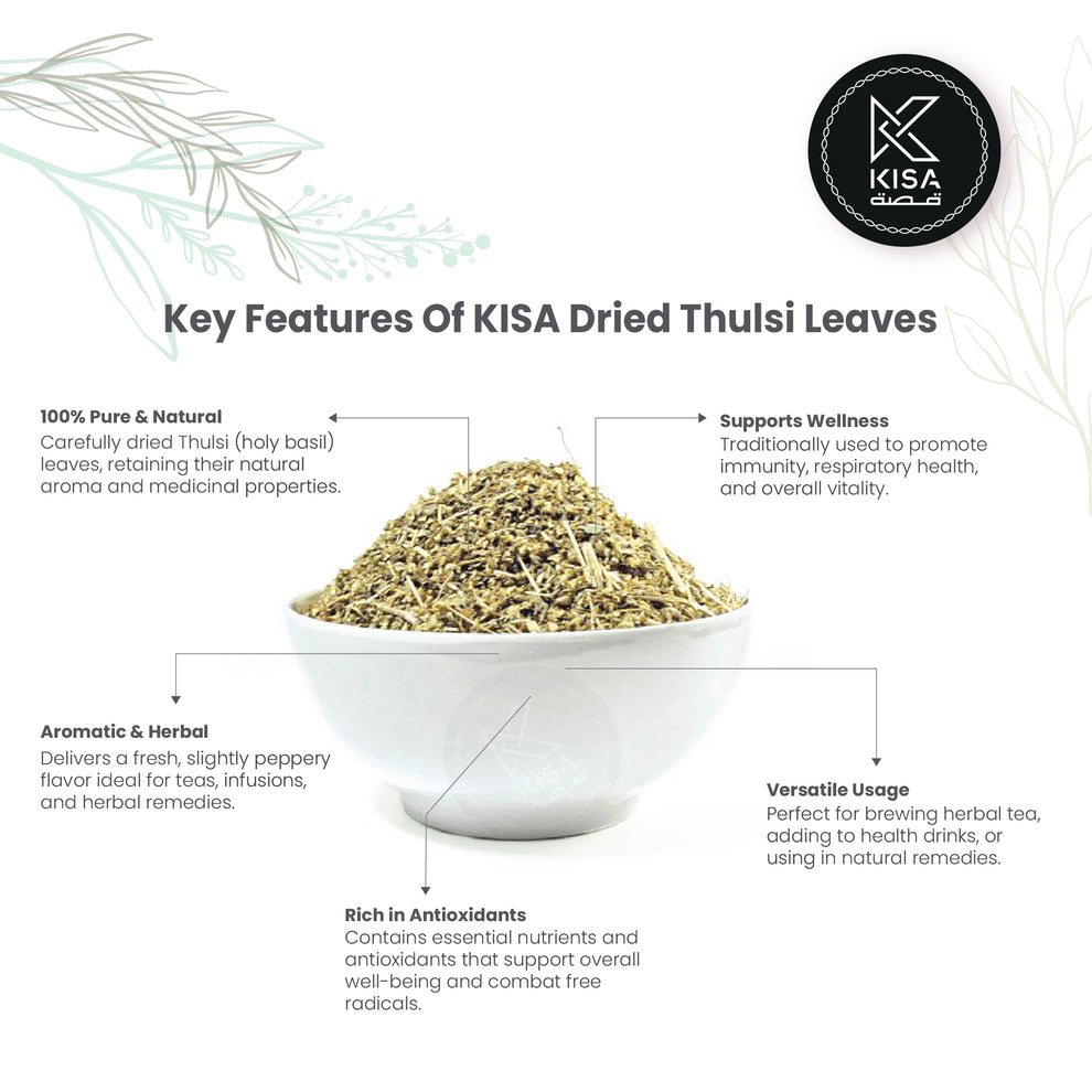 DRIED THUSLI LEAVES / DRIED HOLY BASIL – Kisa Flour Mills