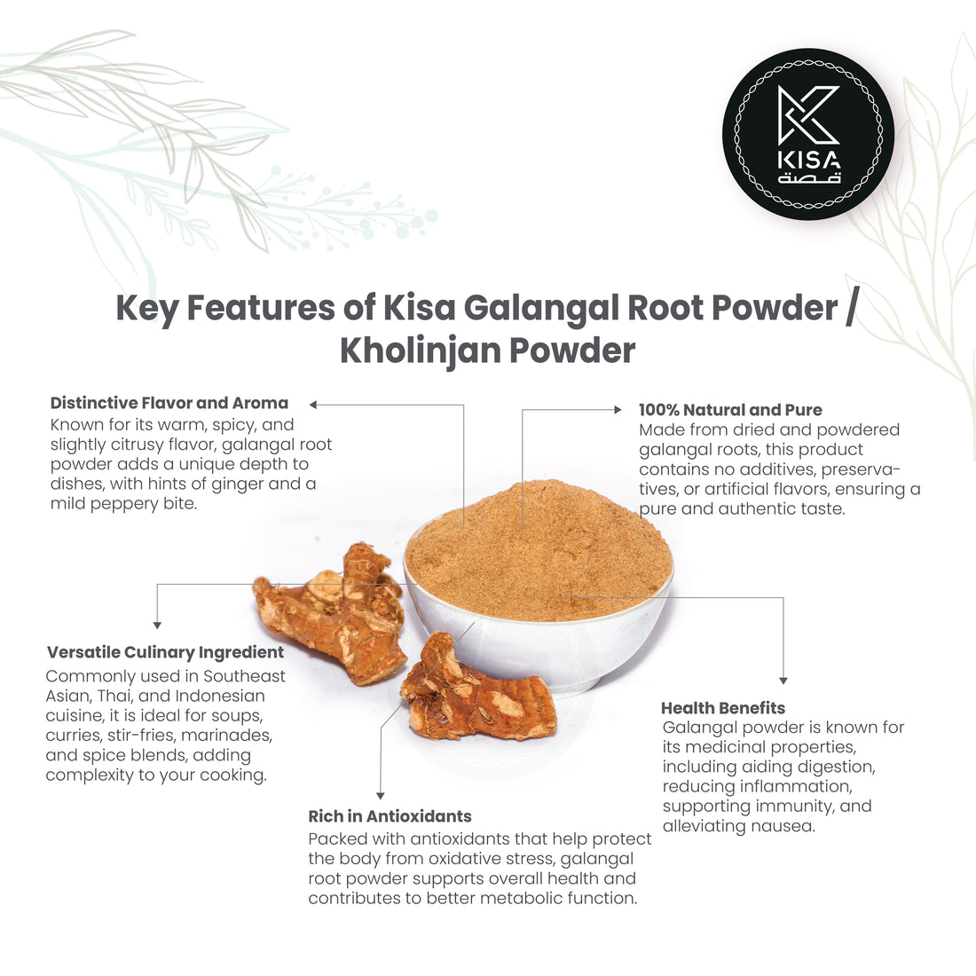 KOLINJAN POWDER / GALANGAL ROOT POWDER / KOLINJI POWDER