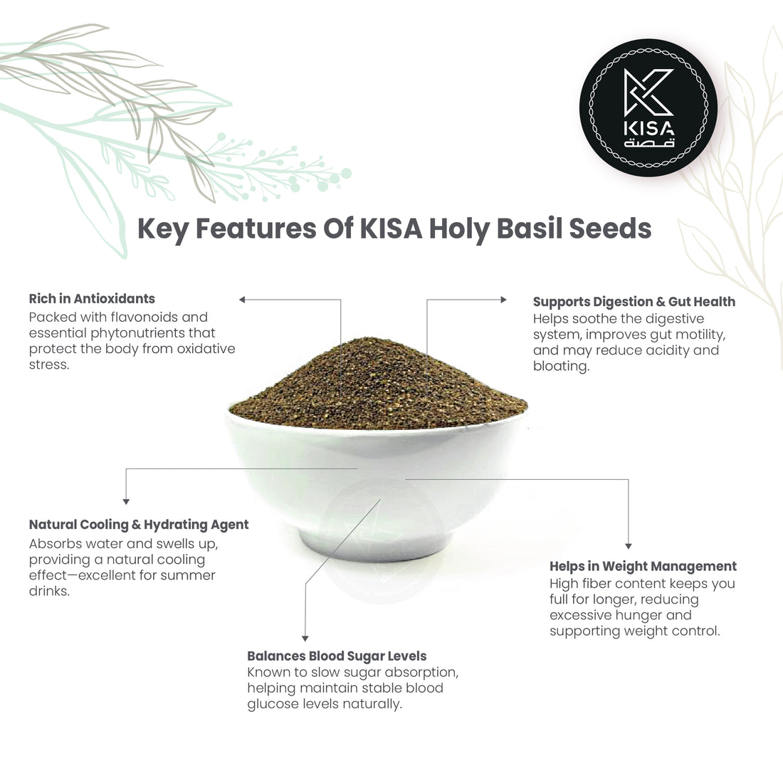 HOLY BASIL SEEDS / SABJA /TUKMARIA SEEDS