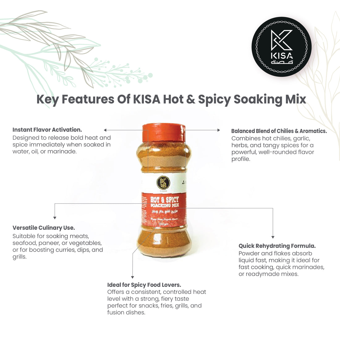 KISA HOT & SPICY SOAKING MIX POWDER 120 GM