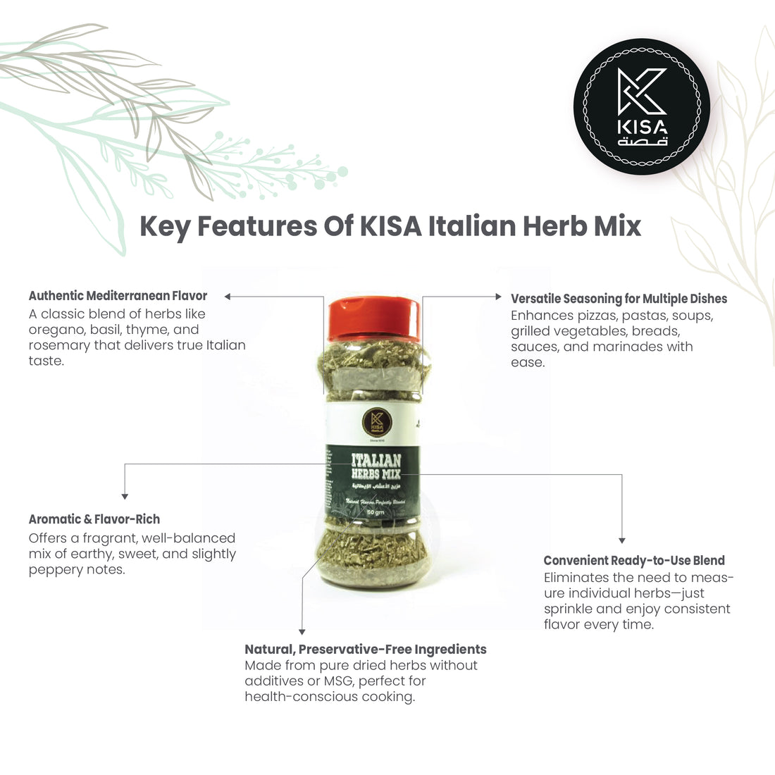 KISA ITALIAN HERB MIX 50 GM