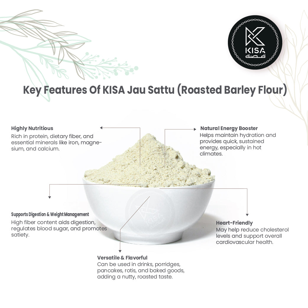 JOW SATTU ATTA / JAU SATTU ATTA / ROASTED WHOLE BARLY FLOUR