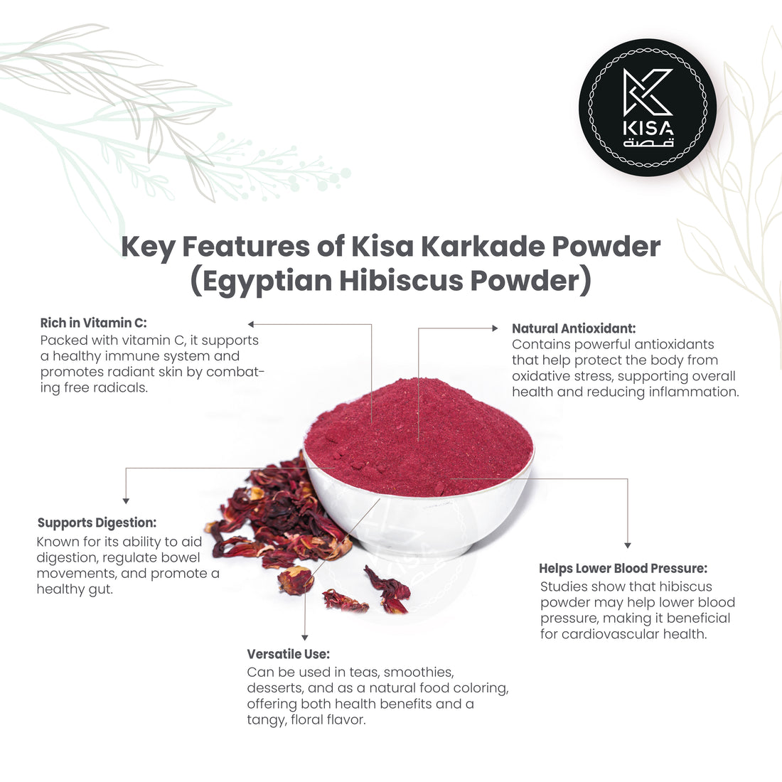 KARKADE POWDER /KARKADEER- POWDER / EGYPTIAN HIBISCUS POWDER