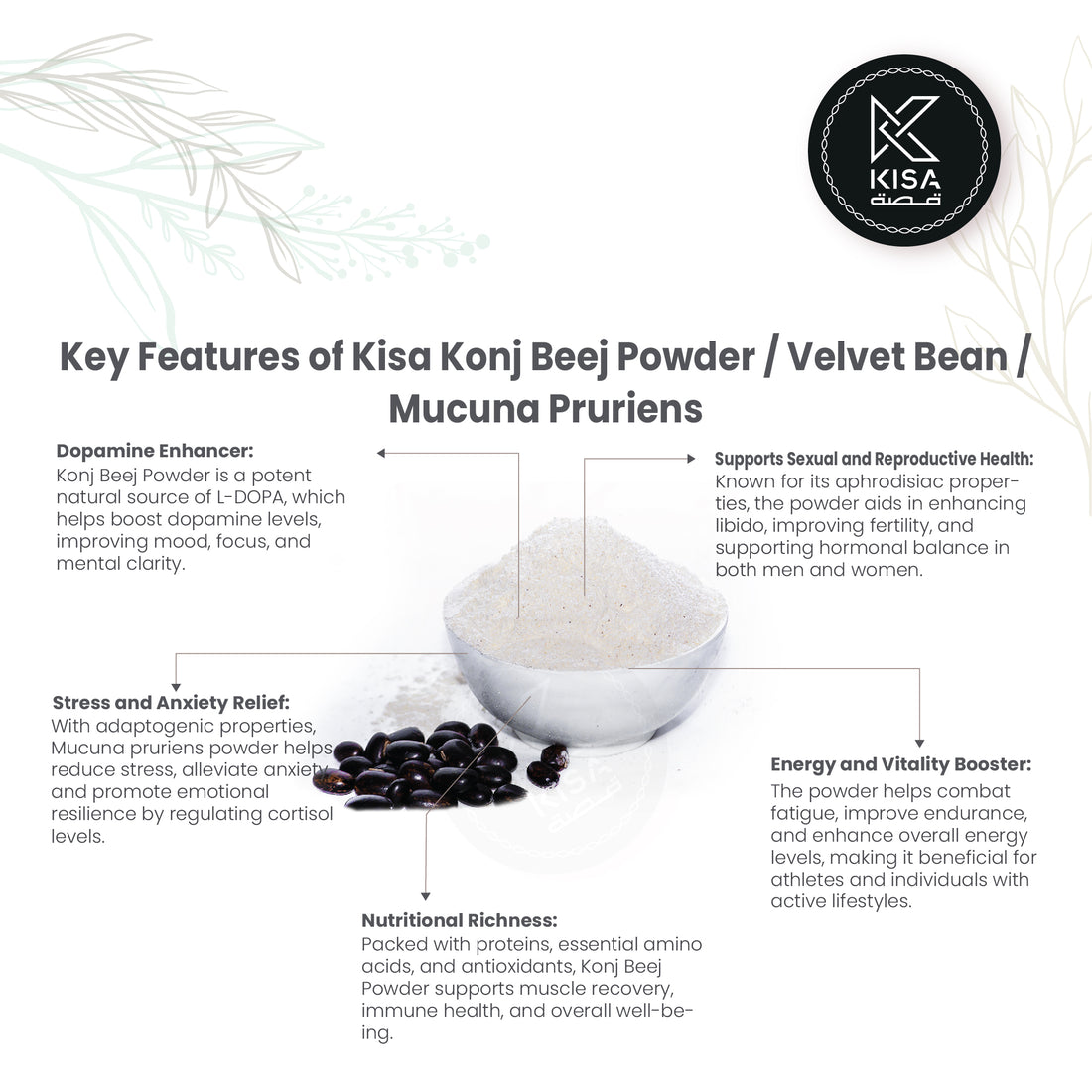 KONJ BEEJ POWDER / VELVET BEAN POWDER / NAIKURANA POWDER