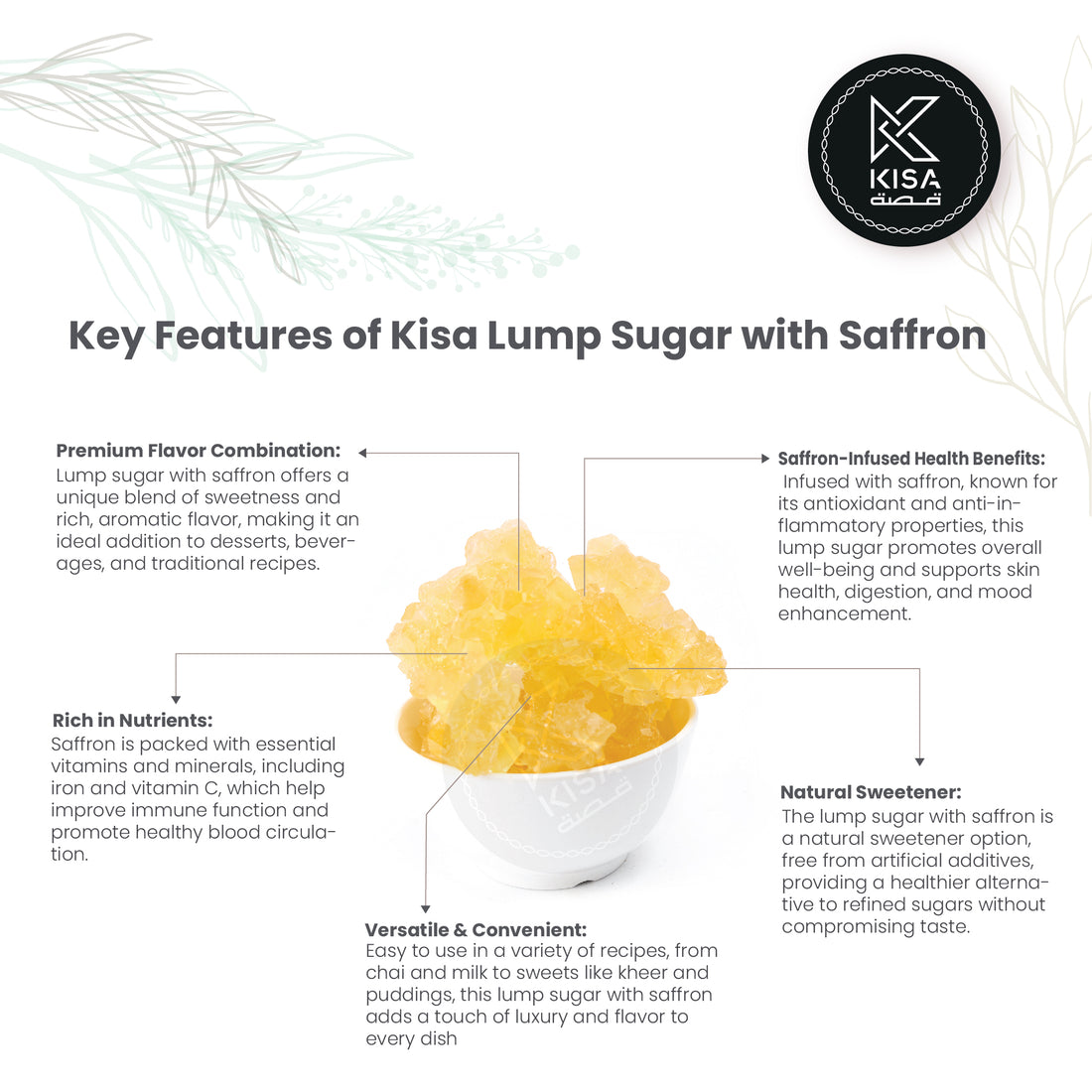 LUMP SUGAR SAFFRON -MISRI SAFFRON