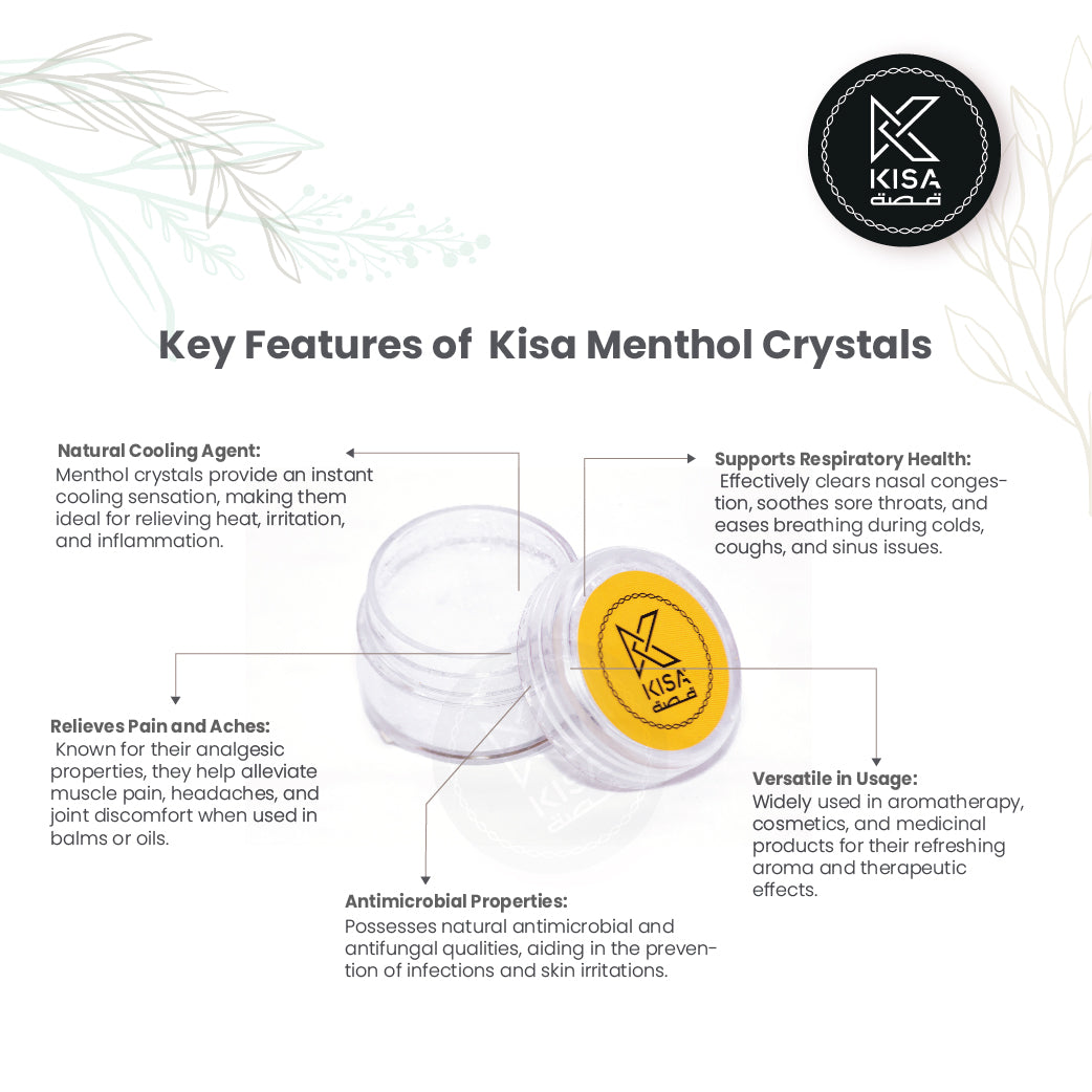 NATURAL MENTHOL CRYSTALS - 15 gm