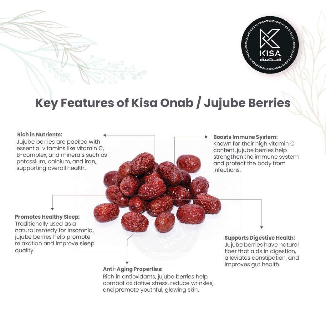 JUJUBE DRIED - ONAB - RED DATES - CHINESE DATES