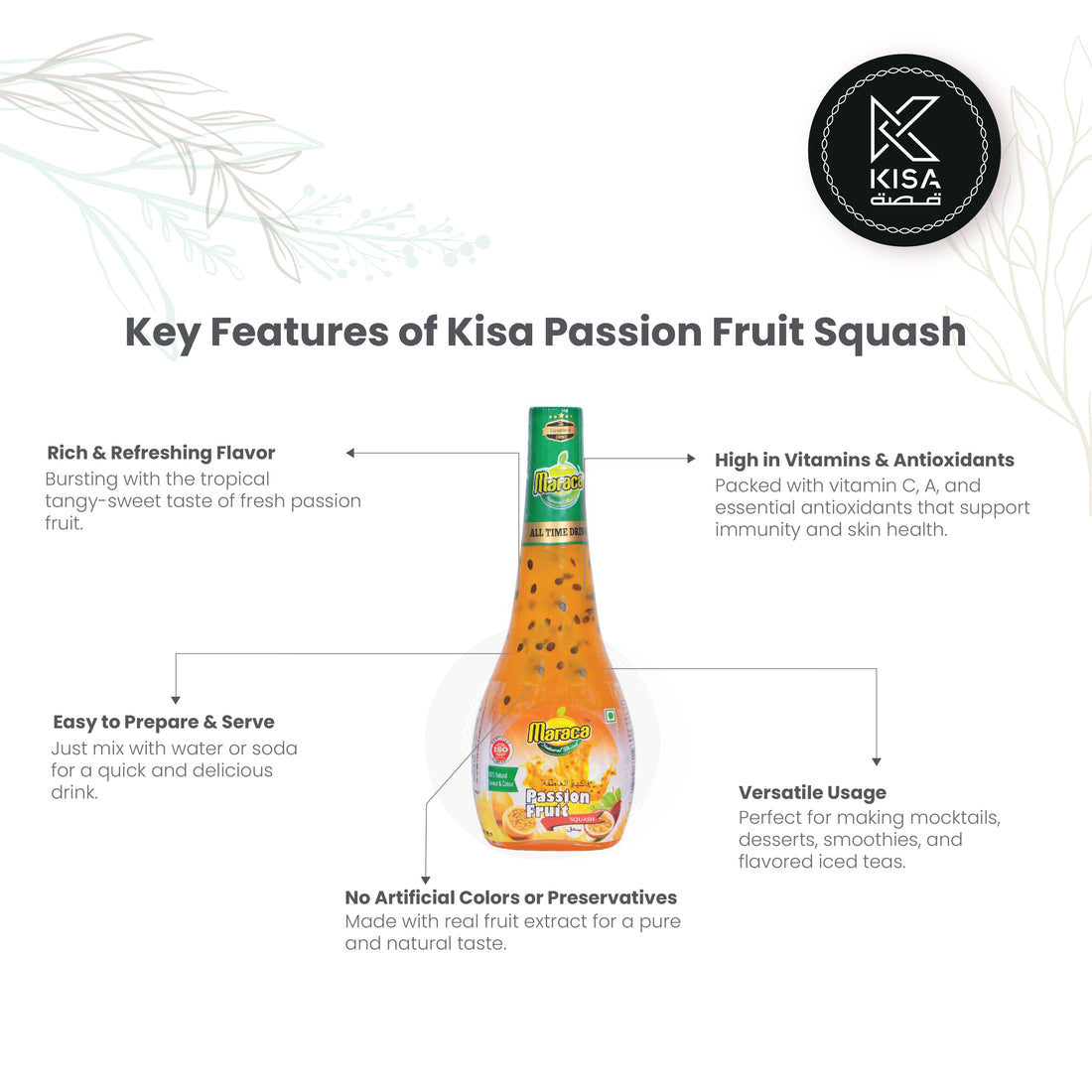 PASSION FRUIT SYRUP 750 ML