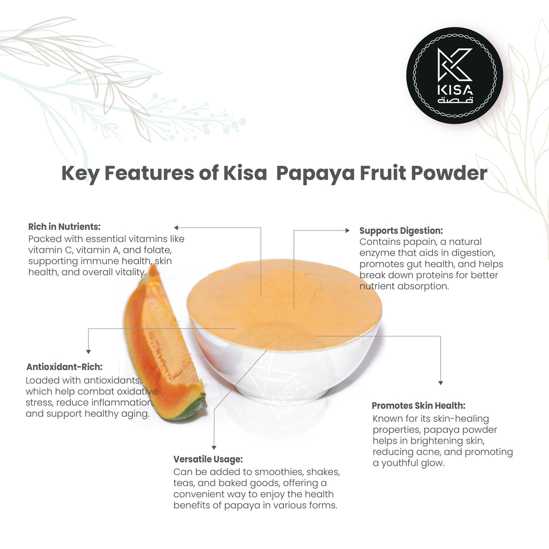 KISA PURE PAPAYA FRUIT POWDER