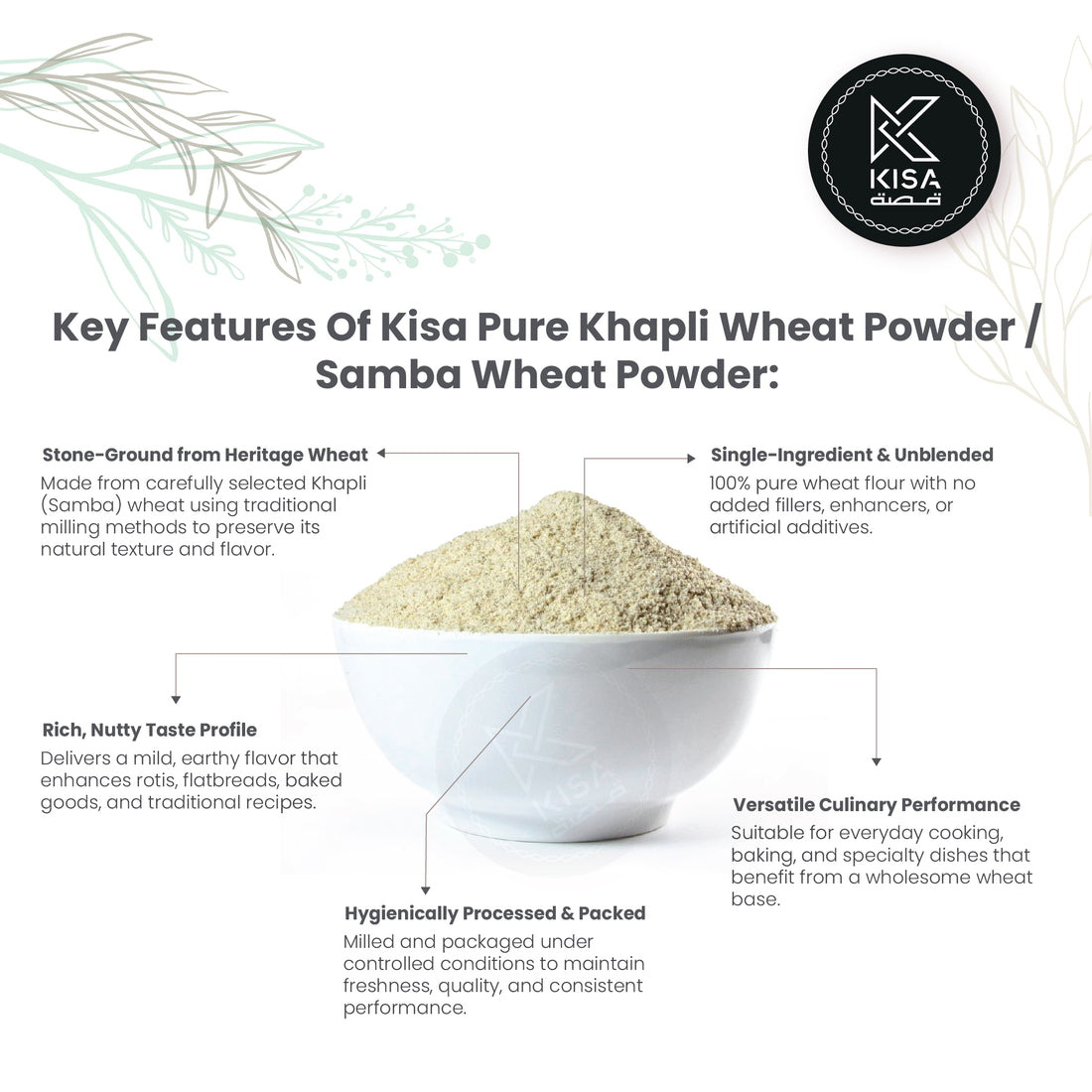KISA PURE KHAPLI WHEAT FLOUR / SAMBA WHEAT FLOUR