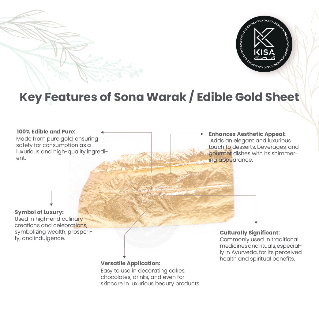 Varak Sheets SONA VARAK - EDIBLE GRADE GOLD FOIL – Kisa Flour Mills