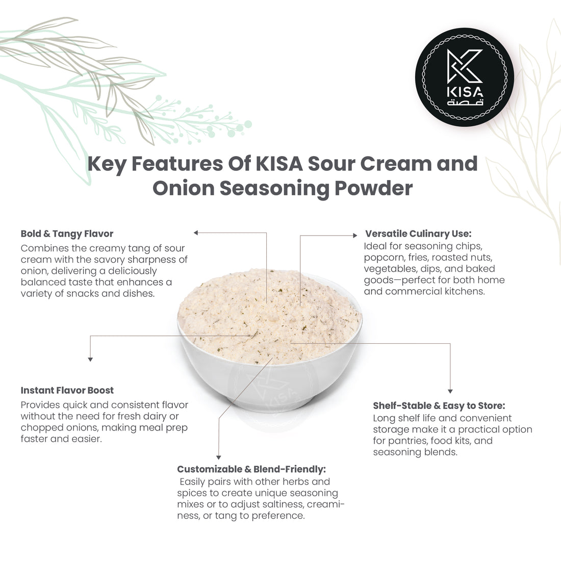 SOUR CREAM AND ONION SEASONING POWDER