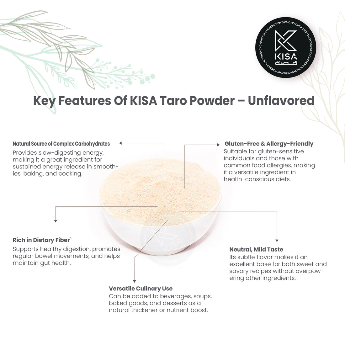 KISA PURE TARO POWDER - UNFLAVORED