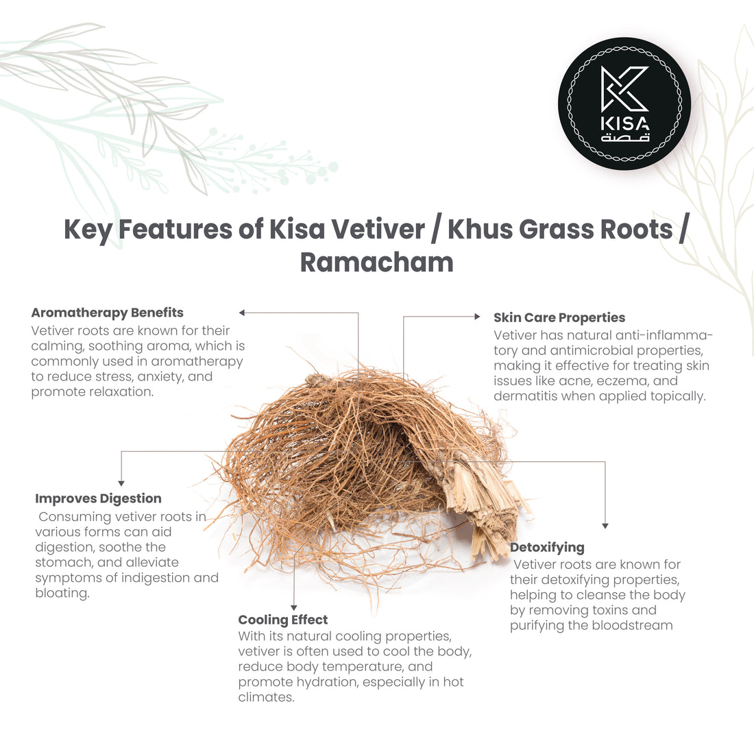 VETIVER / KHUS GRASS ROOTS / RAMACHAM