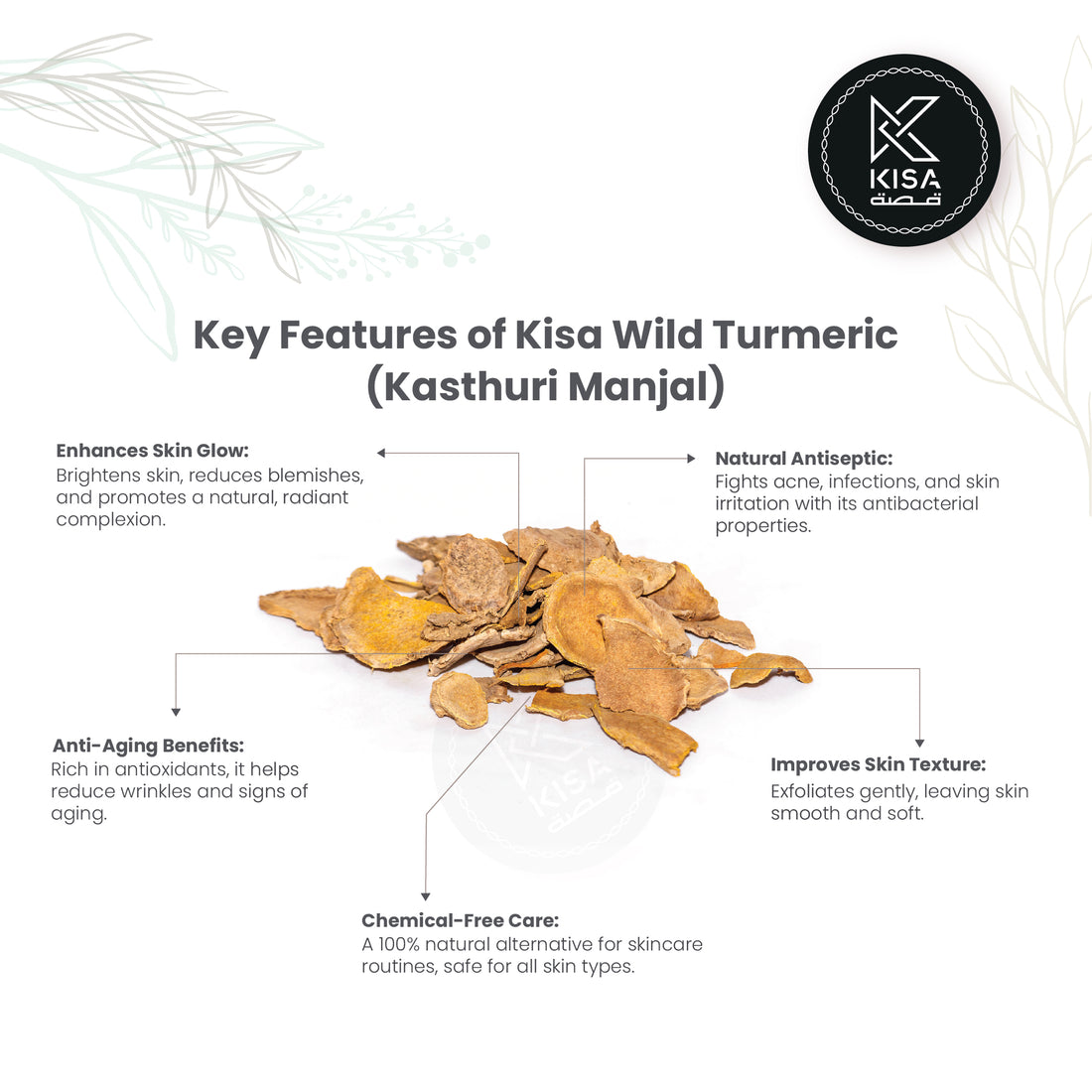 DRIED  KASTHURI TURMERIC SLICES / WILD TURMERIC SLICES