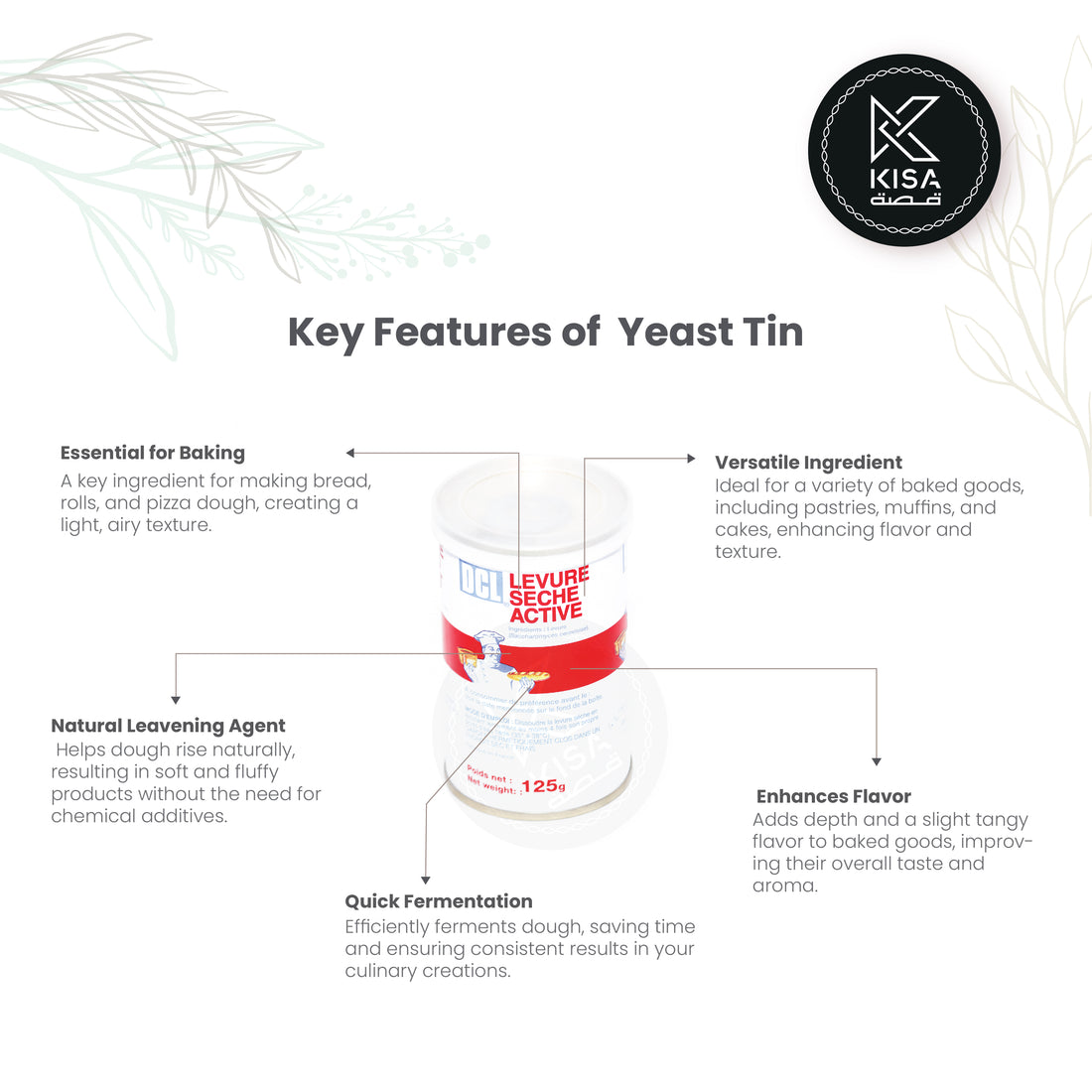 YEAST TIN DCL 125GM