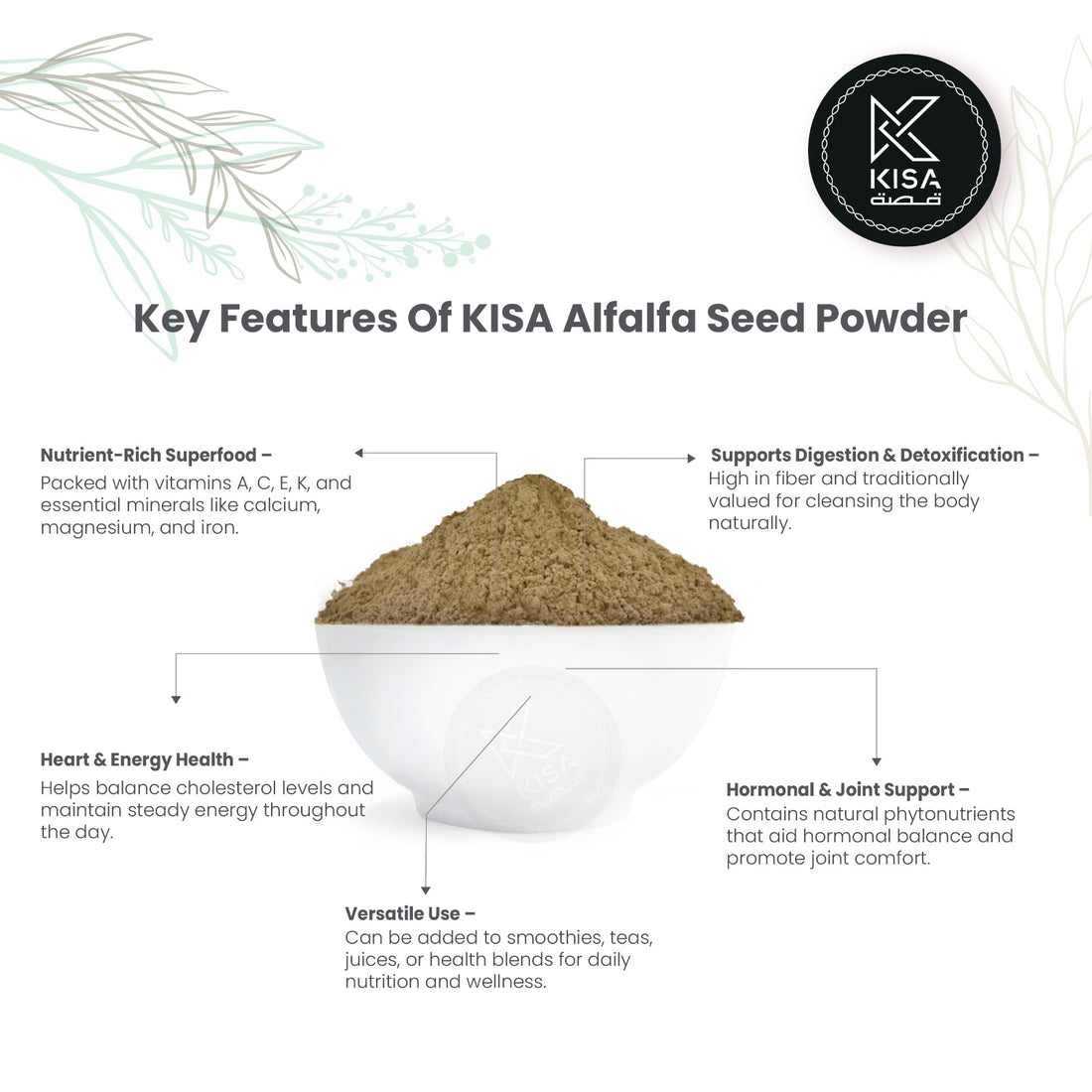 ALFALFA SEED POWDER / JATH SEEDS POWDER / LUCERNE SEEDS POWDER