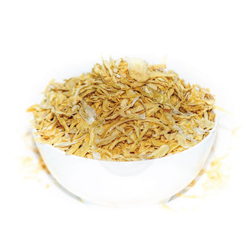 بصل مقلي باللون الأبيض