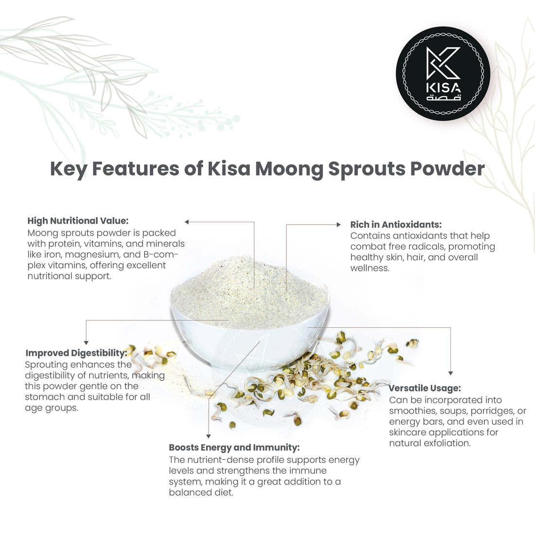 SPROUTED MOONG BEANS FLOUR