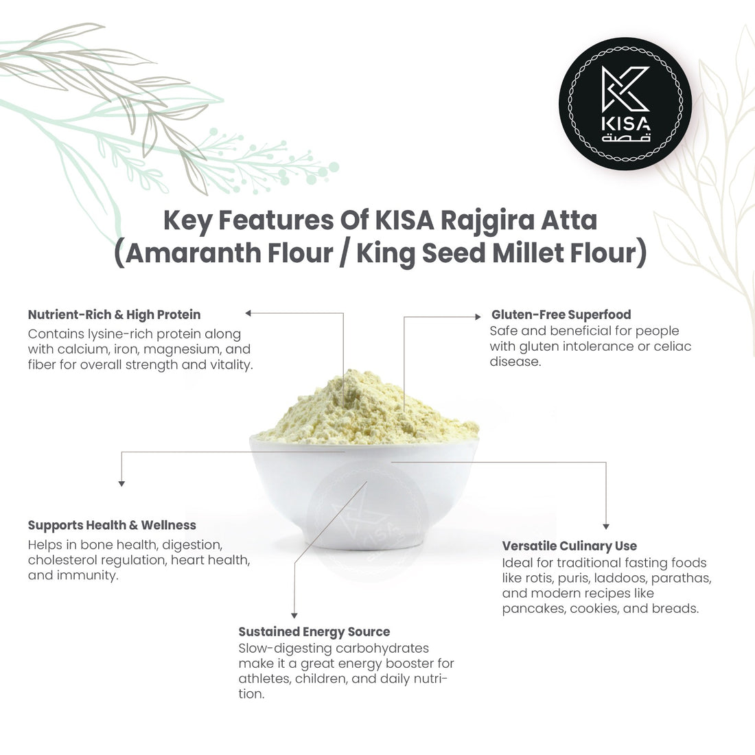 RAJGIRA ATTA /  AMRAANTH ATTA / KINGSEEDS MILLET FLOUR