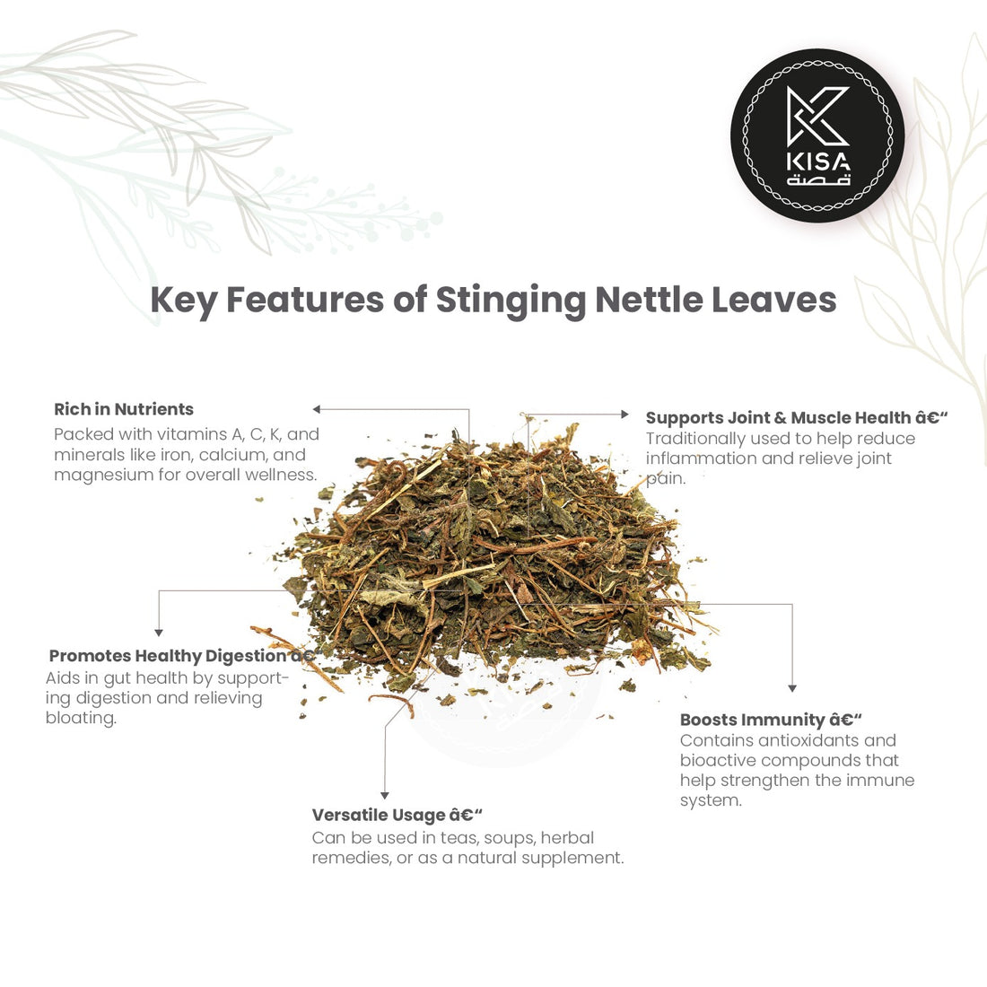 DRIED  STINGING NETTLE LEAVES - KHARRAS